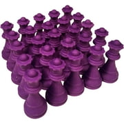WE Games Purple Chess Queen Erasers - Bulk Party Pack of 25 - Party Favors