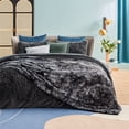 thumbnail image 2 of Manta Bedsure Fuzzy, tamaño queen, piel sintética, color negro, sherpa, 2 of 6