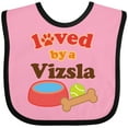 thumbnail image 3 of Inktastic Vizsla Loved by a (Dog Breed) Boys or Girls Baby Bib, 3 of 4