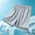 thumbnail image 5 of VBVC Women's and Women's Plus Ice Silk Athletic Shorts , Lightweight Running Shorts For Women , Ladies' Drawstring Summer Shorts with Zipper Pockets,Light Blue,M-5XL, 5 of 5
