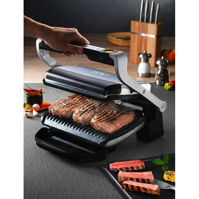 T-FAL 1800-Watt Stainless Steel Electric Grill in the Electric Grills  department at