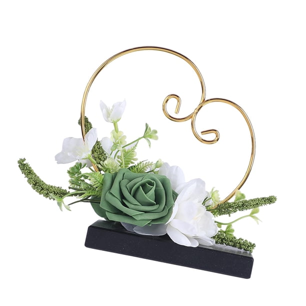 Canasta para anillos de boda, arte decorativo, caja para niña de las flores, soporte para flores para boda. Verde