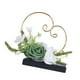 thumbnail image 1 of Canasta para anillos de boda, arte decorativo, caja para niña de las flores, soporte para flores para boda. Verde, 1 of 9