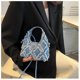 thumbnail image 4 of Bolso de mezclilla para mujer Bolso de hombro de moda Bolso cruzado Argyle, 4 of 5