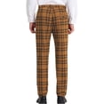 thumbnail image 3 of INSPIRE CHIC Men's Plaid Pants Casual Slim Fit Flat Front Check Dress Trousers, 3 of 6