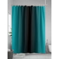 thumbnail image 5 of Teal Black Ombre Shower Curtain Set, Waterproof Shower Curtains for Bathroom, Gradient Contemporary Abstract Art Washable Fabric Cloth Bath Curtain for Bathtub Decoration with Hooks 48x72 Inches, 5 of 6