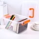 thumbnail image 3 of Contenedor De Almacenamiento De Plástico Con Pestañas Caja De Contenedor De Almacenamiento De Agarre Transparente Para Bocadillos De Ropa De Juguetes Tapa Segura Ligera, 3 of 7