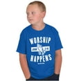 thumbnail image 5 of Worship Happens John 3:16 Prayer Crewneck T Shirts Boy Girl Teen Brisco Brands XS, 5 of 6