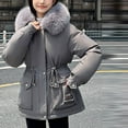 thumbnail image 2 of ZQUUVOU Women's Winter Puffer Jacket Warm Thicken Parka with Faux Fur Zipper Hood Fleece Lined Coat Full-Zip Coat Outerwear Gray, 2 of 5