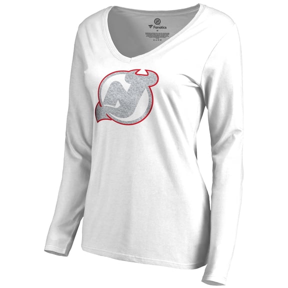 Women's White New Jersey Devils White Out Long Sleeve T-Shirt