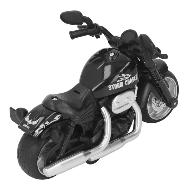 Juguete de motocicleta con retroceso, escala 1:16, motocicleta de aleación con sonido y luz, juguete de motocicleta para niños, resistente y duradero