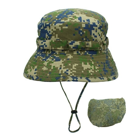 (Green Camo)Boonie hat, Wide-Brimmed hat,Sun Hats Fishing Hats Safari ...