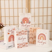 Rainbow Thank You Kraft Paper Gift Bags Children's Birthday Gift Packaging Bags Wholesale