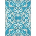 thumbnail image 2 of Addison Rugs Chantille Indoor/Outdoor Transitional Damask Turquoise Washable Rectangle Rug, 2'6" x 3'10", 2 of 6