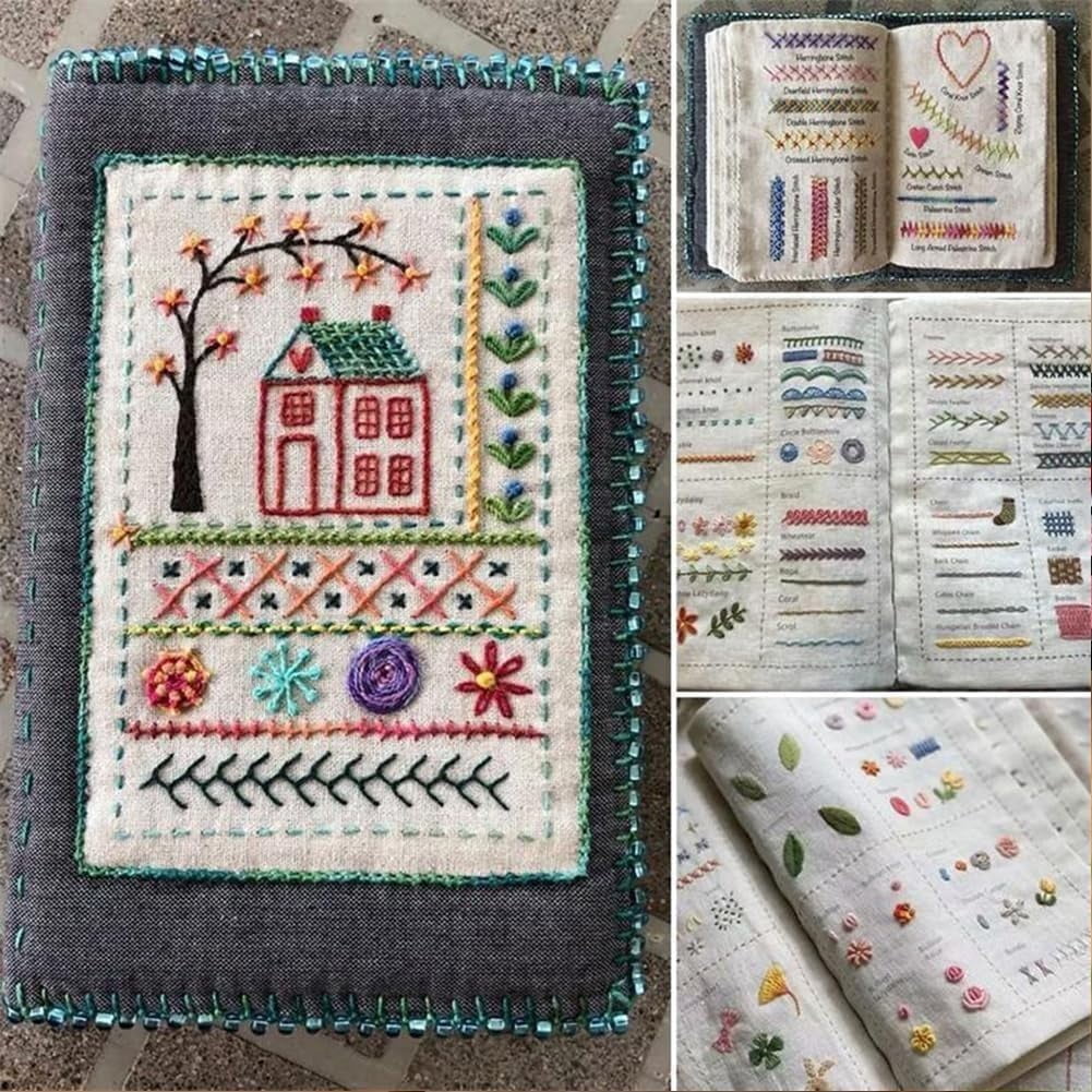 EVHRZN 2026 New Embroidery Kit for Beginners with Stitch Book – Easy Hand 86 PCS Embroidery Sewing Kit with 106 Patterns, Step-by-Step Guide, DIY Craft Gift for Adults