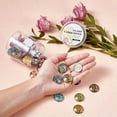 thumbnail image 3 of U8MO 50pcs Flatback Glass Cabochons Pendants Half Round Craft Jewelry Making 25x7mm-Animal Skin Printed, 3 of 9