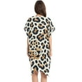 thumbnail image 2 of Beach Vacation Clothes Kimono Cardigan Loose Swimsuit Cover Up for Women Leopard Face and Leopard Spot L, 2 of 6