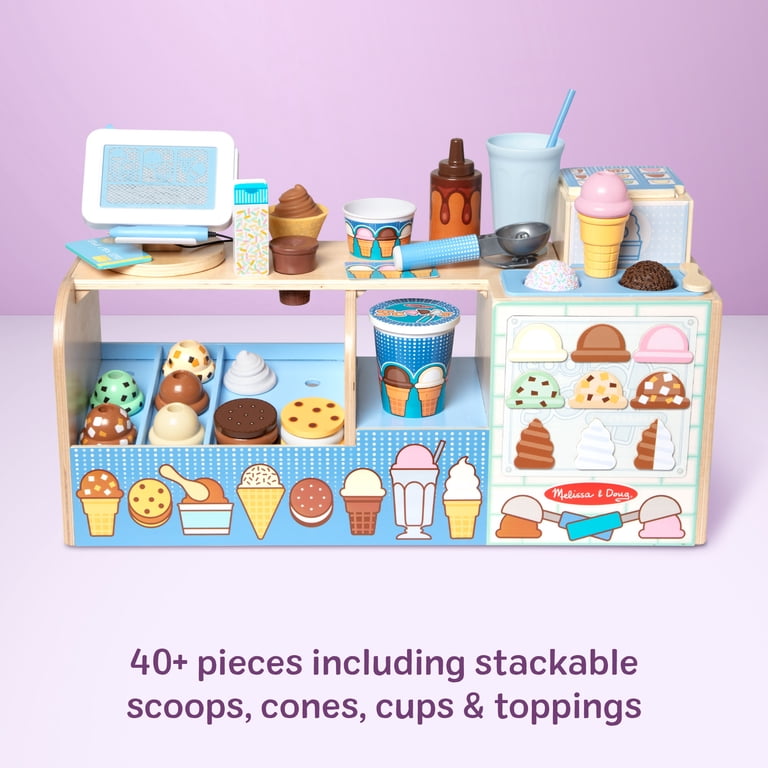 Melissa & Doug Cool Scoops Ice Creamery Wooden Counter, 42 Pieces photo 7