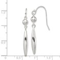 thumbnail image 2 of FB Jewels Sterling Silver Polished Dangle Shepherd Hook Earrings, 2 of 2