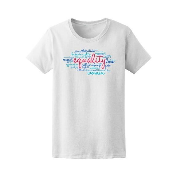 Equality Word Cloud Rights Tee Women's -Image by Shutterstock