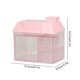 thumbnail image 3 of Caja organizadora de escritorio rosa, caja de almacenamiento para escritorio en forma de casita, adecuada para guardar joyas y contenedores de bolígrafos para escritorio, papelería, 3 of 9