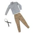 thumbnail image 4 of Camisa, pantalones y cinturón 1: 6 para de acción de 12 pulgadas , , HT PH, Enterbay Male Hot Stuffed Male Body Zulema Figura de acción Camisa a cuadros, 4 of 8