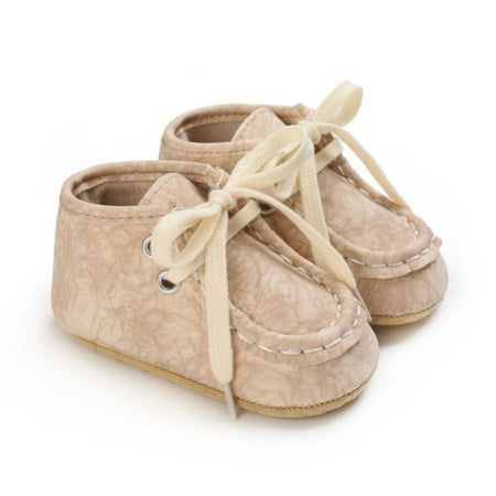 

Leather Rubber Sole Shoes For Newborn Baby Non-Slip Flat Shoes Comfortable Casual Walking Shoes 0-18M