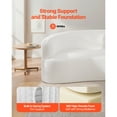 thumbnail image 3 of KFFKFF Luxury Modern Cloud-Inspired Plush Sectional Sofa, 112" Curved Modular Couch with 4 Pillows - Oversized Deep Seat Corduroy Upholstery for Living Room, Apartment, Office, Ready to Use, White, 3 of 9
