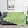 thumbnail image 2 of Rateoe Green Gingham Pattern Flannel Throw Blanket, Ultra-soft Blanket for Bed, Couch, Car, Hypoallergenic Anti-pilling blanket-40"x30"(Horizontal), 2 of 6