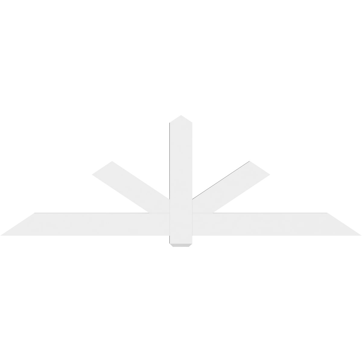 96"W x 32"H x 2"D x 6"F, 8/12 Pitch, Kennewick Architectural Grade PVC Gable Bracket