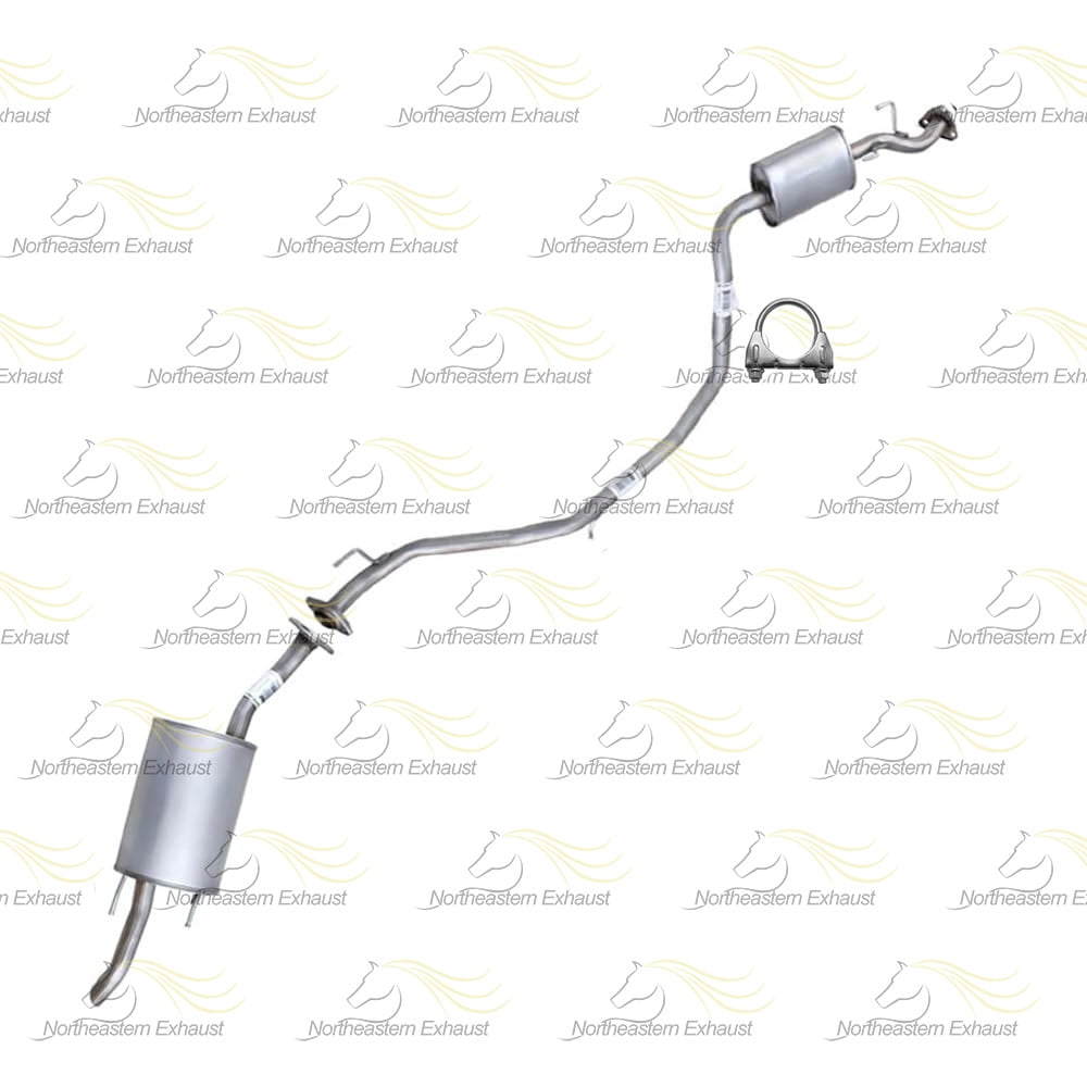 Northeastern Exhaust Resonator & Rear Muffler with Hanger Fits 2010-2014 Honda Insight 1.3L - Direct Fit | Stainless Steel System Kit