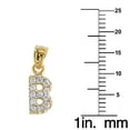 thumbnail image 2 of 14k Yellow Gold Cubic Zirconia Initial Letter 'B' Pendant with 1.2mm Rolo chain, 2 of 4