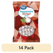 (14 pack) Great Value Peppermint Starlight Mints Hard Candy, 10 oz Bag