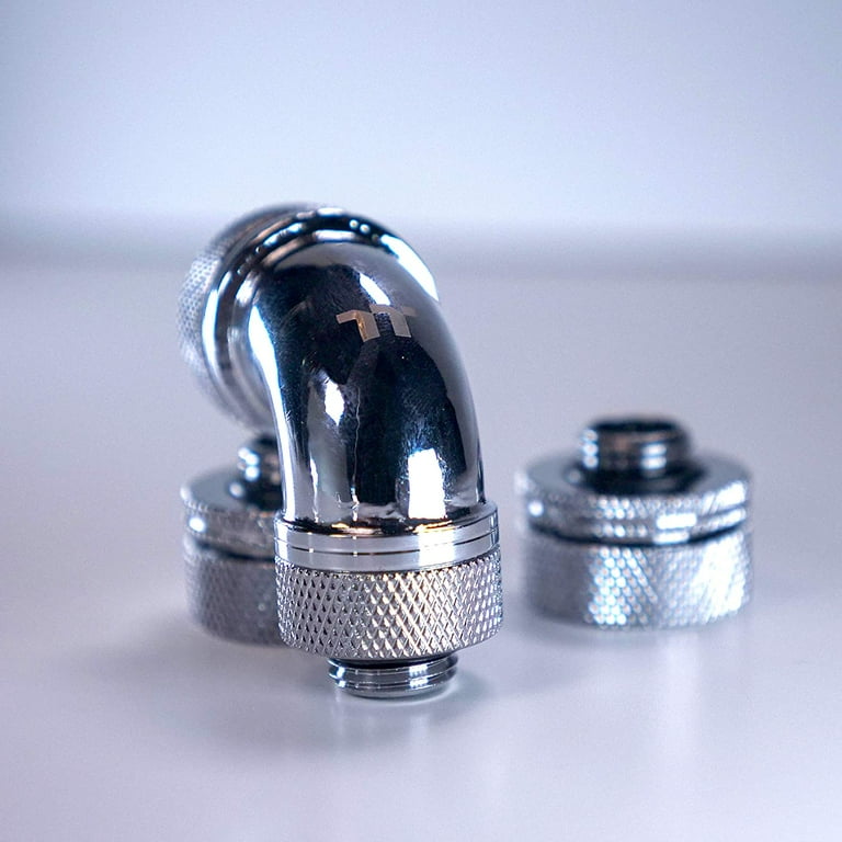 Thermaltake Pacific DIY 16mm OD PETG Compression Fitting Kit – Black (CL-W260-CU00BL-A)