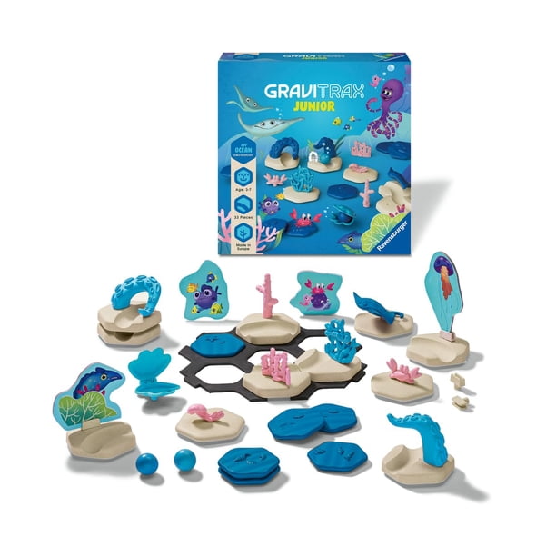 GraviTrax Junior Extensión Océano de Ravensburger - Pista de Canicas para Niños de 3+