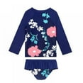 thumbnail image 3 of Hiijoy Little Girls UPF 50+ Swimsuit Long Sleeve Rash Guard Ruffle Shorts Bathing Suit, Sizes 2-8, 3 of 3
