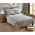 thumbnail image 3 of Nestl King Sheets Set, 1800 Series Deep Pocket Bed Sheets King 4 Piece, Luxury Soft Microfiber King Size Sheets, Burberry Gray, 3 of 5