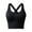 #0205-Black, variant on Women Zip Front Sports Bra Racerback Tank Top Wireless Paded Yoga Workout Running Bras