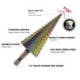 thumbnail image 5 of M2 Titanium Step Drill Bits 3 Pieces for Metal, Wood, Stainless Steel, Plastic （4—12/20/32mm), 5 of 5