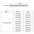 thumbnail image 2 of 1,6x10mm Espiga Pasadores, 20uds 304 Inoxidable Acero Redonda Cabeza Plana Chaflanado Extremo Espiga Pasador Madera Litera Cama Estante Picas Soporte Estantes Sujeción Elementos, 2 of 6