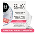 thumbnail image 2 of Olay Daily Facials Face Wash Hydrating Cleansing Wipes, Moisturizing Makeup Remover, Makeup Wipes, 66 Count, 2 of 14