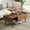 Rustic Brown, variant on ROSVOVO Lift Top Coffee Table with Hidden Compartment & Storage Shelf - Wooden Center Table for Living Room/Reception Room, Rustic Brown