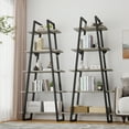 thumbnail image 7 of YUSAZENS 5 Tier Ladder Shelf, Tall Open Rustic Etagere Ladder Bookcase, Flower Stand Plant Rack, Standing Bookshelf for Living Room, Home Office, Balcony, Kitchen, Bathroom, 7 of 7
