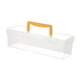 thumbnail image 2 of Almencla Clear Tool Box with Handle Container Case Bin Hardware Storage Box Organizer Yellow 30x9.3x9.3cm, 2 of 8