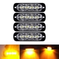 thumbnail image 1 of 4 Piezas Luces Estroboscópicas de Advertencia, Luces Estroboscópicas de Emergencia LED para Coche, Luces Intermitentes de 12-24 V con Chip Inteligente y 4 Cuentas LED Resaltadas, Amarillo, 1 of 5