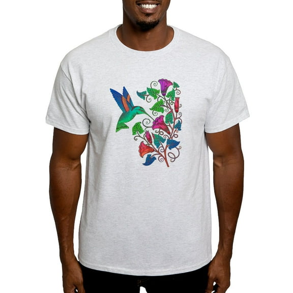 CafePress - Rainbow Hummingbird On Trumpet Vine Light T Shirt - Men's Classic Graphic T-Shirt