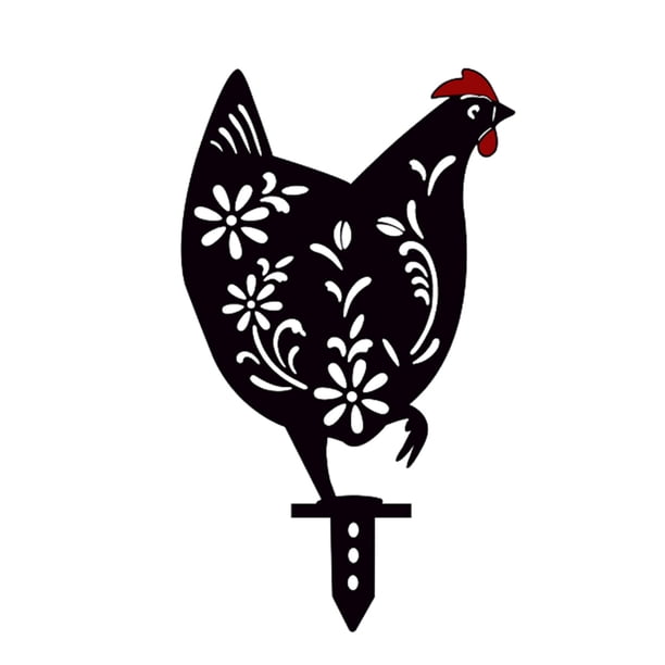 Silhouette Metal Yard Art Garden Statues Durable Gardening Ornaments For Festival Gifts Easter Rooster Iron Crafts Walmart Com