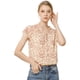 thumbnail image 1 of blusa de gasa con mangas casquillo ligera con volantes para mujer Albaricoque XL, 1 of 6