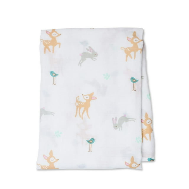 Lulujo - Baby Muslin Cotton Swaddle Blanket, Nursing/Stroller Cover