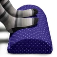 thumbnail image 3 of Navy Foot Rest, Polka Dots Pattern Nostalgic Feminine Shabby Form Little Spots Motif, Non-Slip Backing Adjustable Ergonomic Memory Foam Leg Support for Office, Purple White, by Ambesonne, 3 of 5
